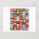 Sök efter internationell flagga vykort Land
