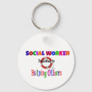 Sök efter arbete nyckelringar Social arbetare