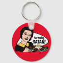 Sök efter satan nyckelringar Rolig