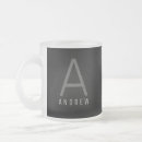 Sök efter eleganta frostade glas muggar Monogrammad