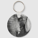 Sök efter svart elefant nyckelringar Svart och vitt