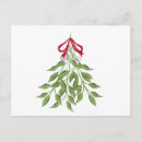 Sök efter mistletoe vykort Vinter