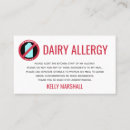 Sök efter allergier visitkort Barn