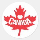Sök efter kanada löv klistermärken Röd
