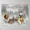 Sök efter varg och måne posters Skog