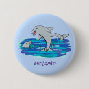 Sök efter delfin knappar Tecknad