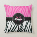 Sök efter rosa och svart zebra kuddar För henne
