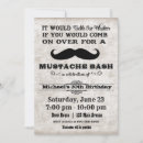 Sök efter mustache 13x18 inbjudningar Bash