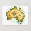 Sök efter australien karta vykort Vattenfärg