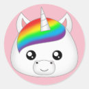 Sök efter gullig regnbåge klistermärken Unicorn