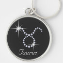 Sök efter taurus runda nyckelringar Zodiac