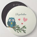Sök efter ugglor knappar Flicka
