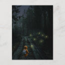 Sök efter fireflies vykort Fantasi