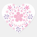 Sök efter flower heart klistermärken Rosa