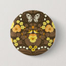 Sök efter fjäril på gult knappar Blomma