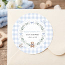Sök efter knappt där klistermärken Teddybjörn baby shower
