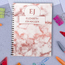 Sök efter rosa guld och marmor kontorsmaterial Monogrammad