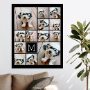 Sök efter monogramen canvastryck Collage