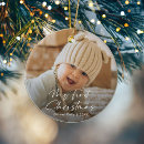 Sök efter babys first christmas runda julgransprydnader Nya föräldrar
