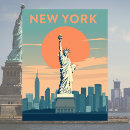 Sök efter frihetsgudinnan vykort New york city