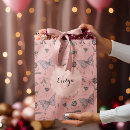 Sök efter rosa fjäril presentpåsar Baby flicka