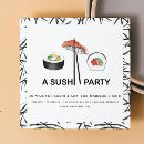 Sök efter sushi inbjudningar Vattenfärg