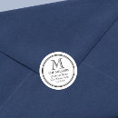 Sök efter din monogram runda klistermärken Lägg till namn