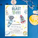 Sök efter astronaut 11x16 inbjudningar Vattenfärg