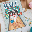 Sök efter retro bowling Inbjudan om bowlingfödelsedag