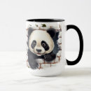 Sök efter panda muggar Svart