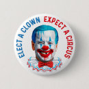 Sök efter clowner knappar Cirkus