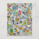 Sök efter frukt tecknad vykort Konstig