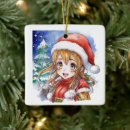 Sök efter anime julgransprydnader Animerad flicka