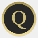 Sök efter monogram q klistermärken Guld