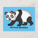 Sök efter tecknad panda vykort Illustration
