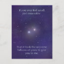 Sök efter kosmiskt vykort För henne