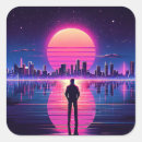 Sök efter cyberpunk klistermärken Synthwave