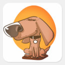 Sök efter rolig hund tecknad klistermärken Söt