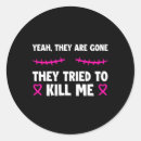 Sök efter bröstcancerslogan klistermärken Cancerkrigare
