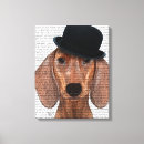 Sök efter hatt canvastryck Dachshund