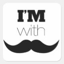 Sök efter mustache fyrkantiga klistermärken Konstig