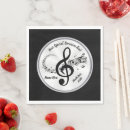 Sök efter musiktema servetter Treble clef