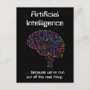 Sök efter intelligens vykort Teknik