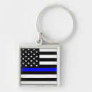 Sök efter polis nyckelringar Amerikan flagga