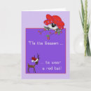 Sök efter damer i röda hattar kort Lila