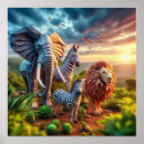 Sök efter elefanter posters Zebra