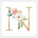 Sök efter monogram n klistermärken Blommigt