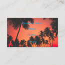 Sök efter tropiska öar visitkort Handflatan