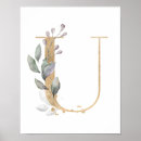 Sök efter monogram u posters Blommigt