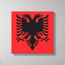 Sök efter albania flagga konst Svart